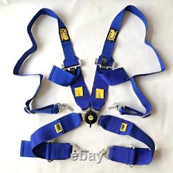 Universal Blue 4 Point Camlock Quick Release Seat Belt Harness 3W for Racing
