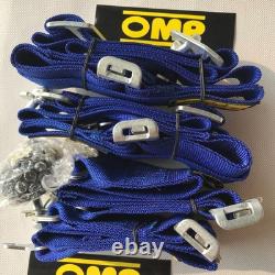 Universal Blue 4 Point Camlock Quick Release Seat Belt Harness 3W for Racing