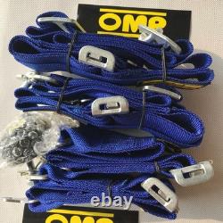 Universal Blue 4 Point Camlock Quick Release Seat Belt Harness 3W for Racing