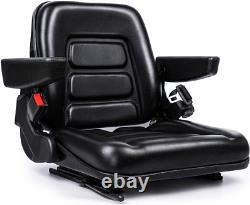 Universal Forklift & Tractor Seat with Armrest, Safety Belt & Micro Switch