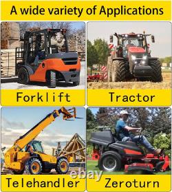 Universal Forklift & Tractor Seat with Armrest, Safety Belt & Micro Switch