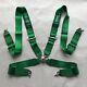 Universal Green 4 Point Camlock Quick Release Racing Car Seat Belt Harness 3 W