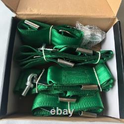 Universal Green 4 Point Camlock Quick Release Racing Car Seat Belt Harness 3 W