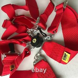 Universal Red 4 Point Camlock Quick Release Car Seat Belt Harness For OMP Racing