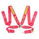 Universal Red 4 Point Camlock Quick Release Racing Car Seat Belt Harness Sabelt
