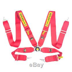 Universal Red 4 Point Camlock Quick Release Racing Car Seat Belt Harness Sabelt