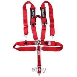 Universal Red 5 Point Camlock Quick Release Seat Belt Harness 3 Wide