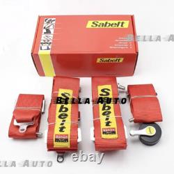 Universal Red Sabelt 4 Point Camlock Quick Release Racing Seat Belt Harness