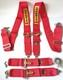 Universal Red Sabelt 4 Point Camlock Quick Release Racing Seat Belt Harness