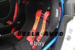 Universal Red Sabelt 4 Point Camlock Quick Release Racing Seat Belt Harness