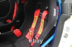 Universal Red Sabelt 4 Point Camlock Quick Release Racing Seat Belt Harness