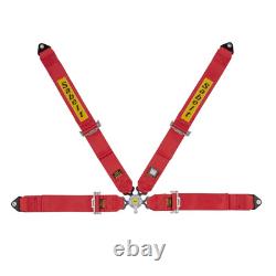 Universal Red Sabelt 4 Point Camlock Quick Release Racing Seat Belt Harness 3