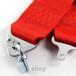 Universal Red Sabelt 4 Point Camlock Quick Release Racing Seat Belt Harness 3