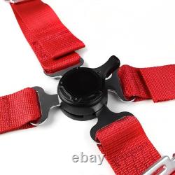 Universal Red Sabelt 4 Point Camlock Quick Release Racing Seat Belt Harness 3