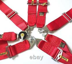 Universal Red Sabelt 4 Point Camlock Quick Release Racing Seat Belt Harness 3