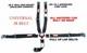 Universal Youth Racing Harness Sfi 16.1 Approved 5 Point Seat Belt Black