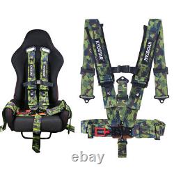 Upgraded 3'' 5-point Quick Release Seat Belt Safety Harness Off Road Camouflage