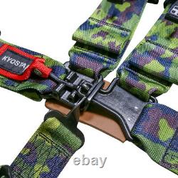 Upgraded 3'' 5-point Quick Release Seat Belt Safety Harness Off Road Camouflage