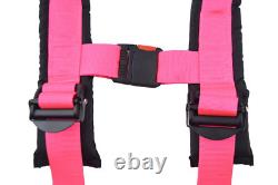 Utv Seat Belt Harness New Race 2 Harness 4 Point Latch Type Hot Pink