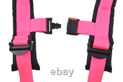 Utv Seat Belt Harness New Race 2 Harness 4 Point Latch Type Hot Pink
