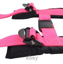 Utv Seat Belt Harness New Race 2 Harness 4 Point Latch Type Hot Pink