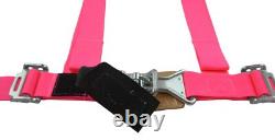 Utv Seat Belt Harness New Race 2 Harness 4 Point Latch Type Hot Pink