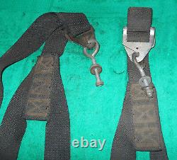 Vintage American Safety BLACK AIRCRAFT Or RACING HARNESS SEAT BELT Y-BELTS