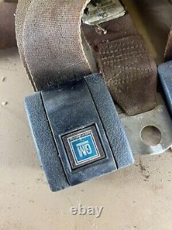 Vintage GM General Motors Seat Belt Lap Belt Female OE Original 3950 Rust Strap