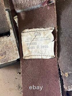 Vintage GM General Motors Seat Belt Lap Belt Female OE Original 3950 Rust Strap