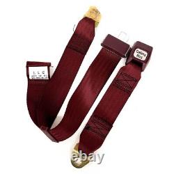 Vintage IIC Safety Seat Belt for Collins Bus 2-Point 109-02 Burgundy 415669