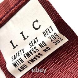 Vintage IIC Safety Seat Belt for Collins Bus 2-Point 109-02 Burgundy 415669