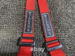 WILLANS Willans 4-point seat belt racing harness, red / T9-991