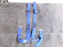 WILLNAS 4-point seat belt harness cam lock turn back 3-inch blue-based / S11-700