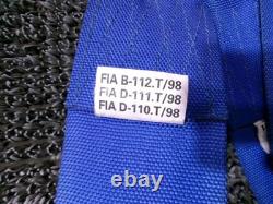 WILLNAS 4-point seat belt harness cam lock turn back 3-inch blue-based / S11-700