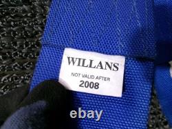 WILLNAS 4-point seat belt harness cam lock turn back 3-inch blue-based / S11-700