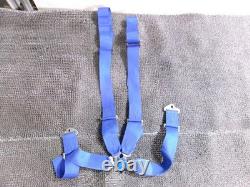 WILLNAS 4-point seat belt harness cam lock turn back 3-inch blue-based / S11-700