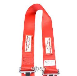 Wrap Around U Racing Harness Belt Sfi 16.1 5 Point 3 Cam Lock Seat Belt Red