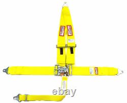 Yellow Safety Harness Seat Belt 5 Point Sfi 16.1 Latch & Link Racerdirect