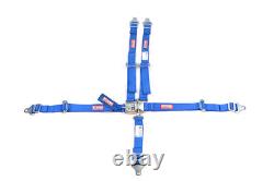 Youth Racing Harness Sfi 16.1 5 Point Latch & Link Seat Belt Blue