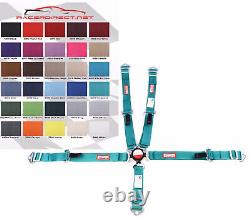 Youth Racing Harness Sfi 16.1 5 Point Seat Belt Cam Lock Turquoise Racerdirect